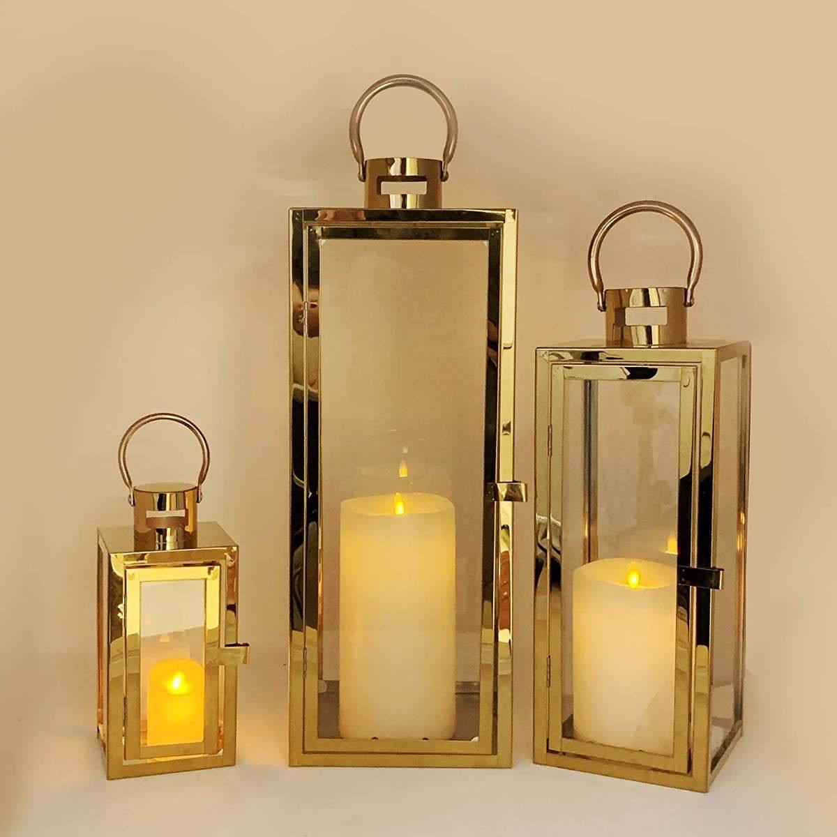 Lantern set with battery candle