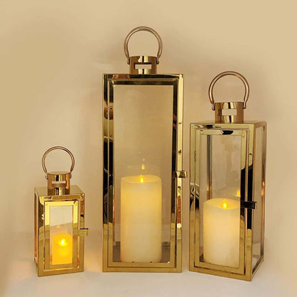 Lantern set with battery candle