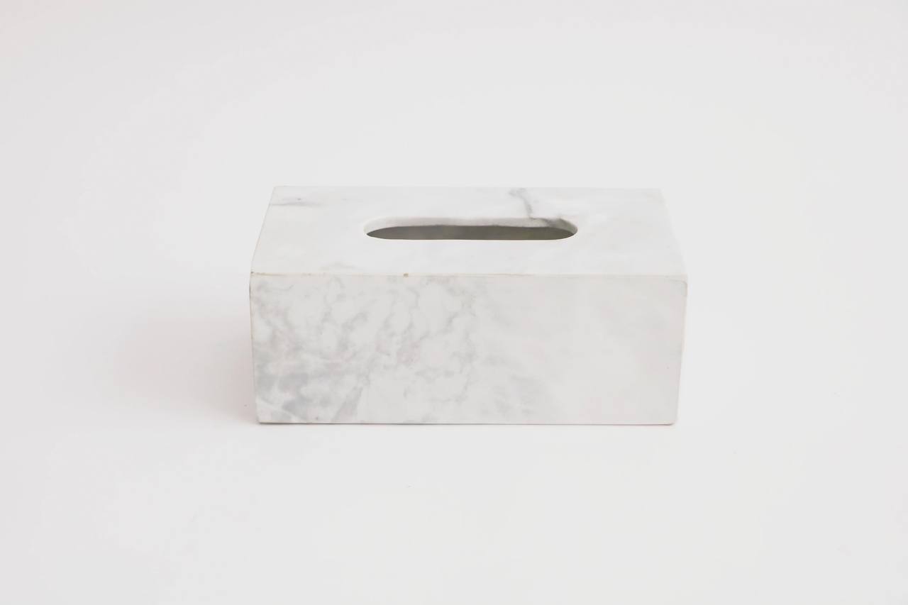 Marble tissue box